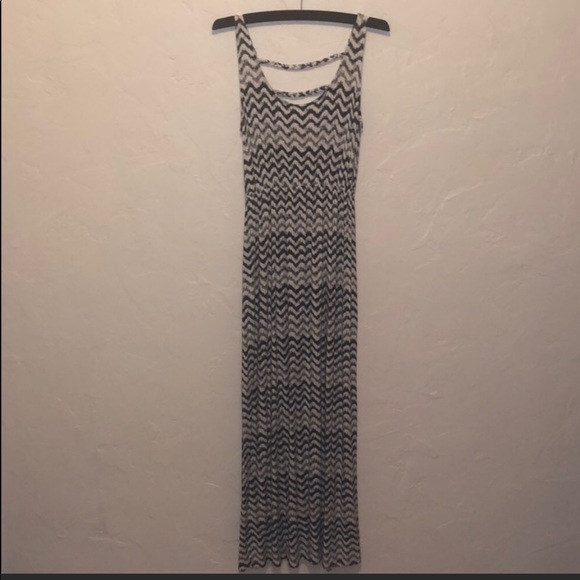 Soprano Chevron Maxi Dress Open Back XS - Picture 3 of 6